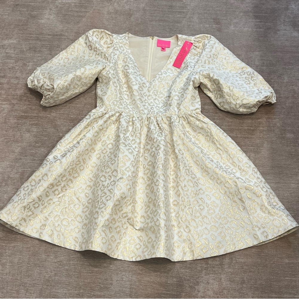 Lilly Pulitzer Calyssa Dress dazzle leopard jacquard